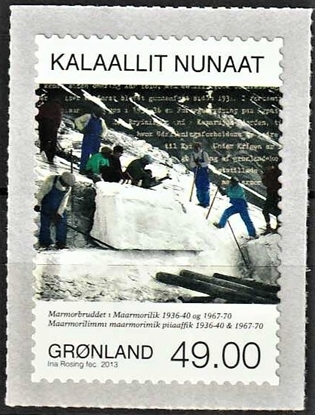 FRIMÆRKER GRØNLAND | 2013 - AFA 636E - Minedrift i Grønland IV. - 49,00 kr. flerfarvet - Postfrisk